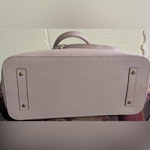 Dooney Bourke handbag shoulder leather 2 way pink red lined. - Picture 11 of 13